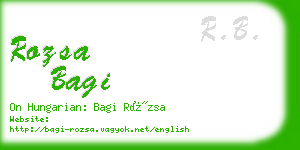 rozsa bagi business card